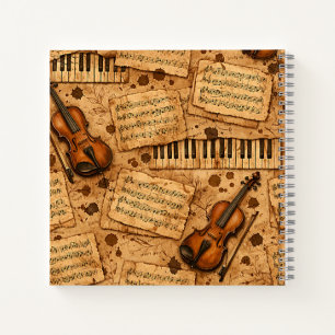 Vintage Dark Academia Aesthetic Patterns Notebook