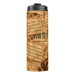 Vintage Dark Academia Aesthetic Patterns Thermal Tumbler