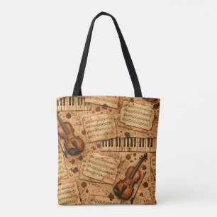 Vintage Dark Academia Aesthetic Patterns Tote Bag