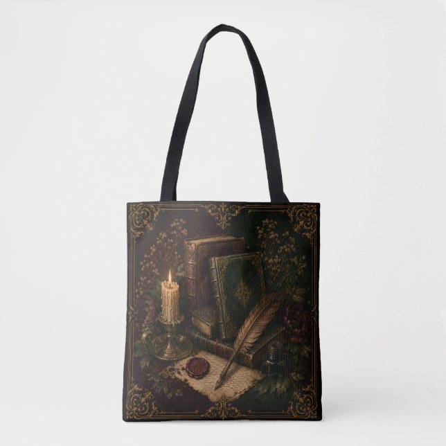 Vintage Dark Academia Tote Bag  (Front)