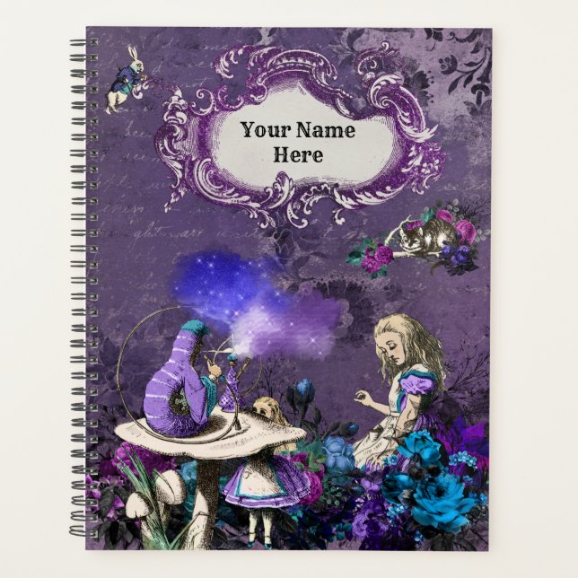 Vintage Dark Alice Inspired Planner (Front)