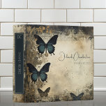 Vintage Dark Butterflies Family Recipes Binder<br><div class="desc">This simple yet elegant design adds vintage style and grace to your kitchen, with its cream, black, and teal antique design, featuring butterflies, botanicals, and vintage journal pages. Gather your favourite family recipes and add your family memories to make this a cherished keepsake. Add a name to personalize it. Makes...</div>