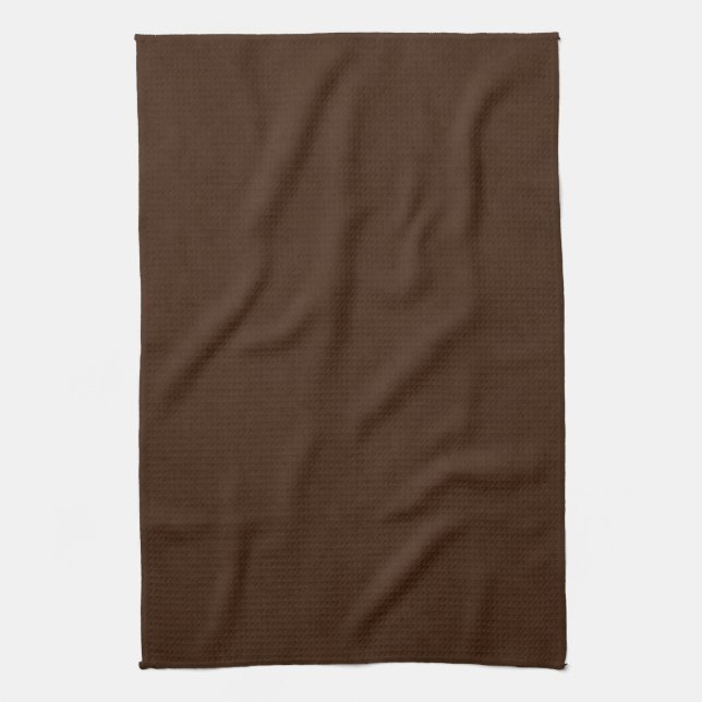 Vintage Dark Espresso Brown Parchment Template Kitchen Towel (Vertical)