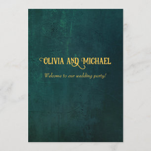 Vintage Dark Green Menu