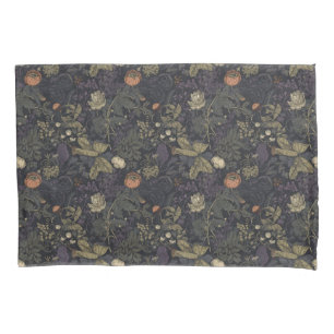 Vintage Dark Moody Floral William Morris Pillowcase