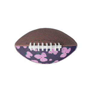 Vintage dark purple florals football
