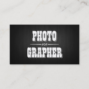 Vintage Dark Wood Photographer Business Card