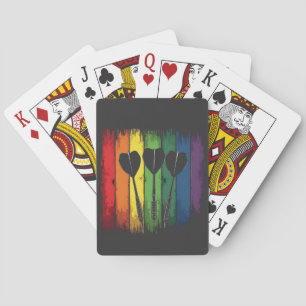 Vintage Dart Design with LGBTQ Colours Vintage  Playing Cards