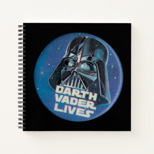 Vintage "Darth Vader Lives" Helmet Badge Notebook