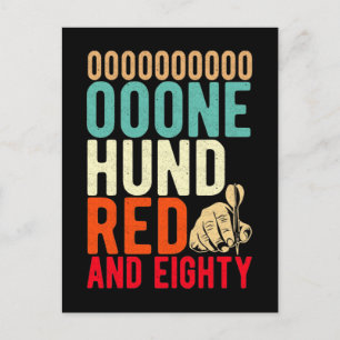 Vintage Darts 180 Dart Lover Postcard