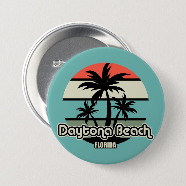 Vintage Daytona Beach 3 Inch Round Button (Front & Back)