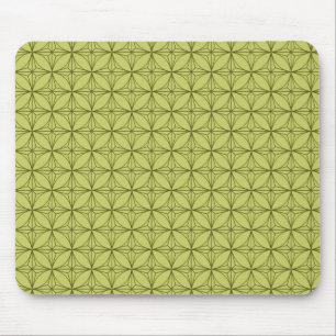 Vintage Dazzle Mousepad, Lime Green Mouse Pad