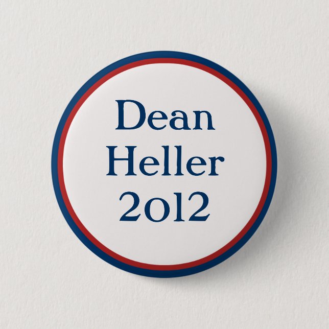 Vintage Dean Heller Button (Front)