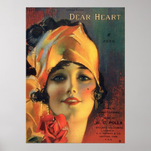 Vintage Dear Heart Poster