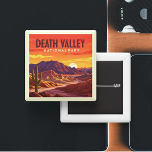 Vintage Death Valley National Park 2 Inch Square Button