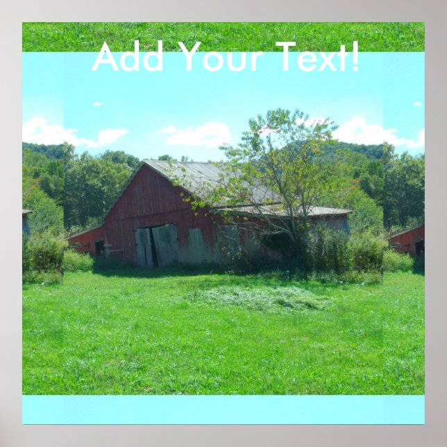 Vintage Decaying Barn Poster (Front)