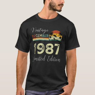 Vintage December 1987 Retro Sunset Summer T-Shirt