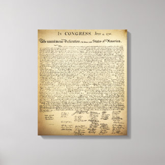 Vintage Declaration of Independence Canvas Print