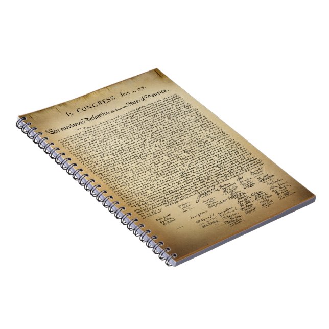 Vintage Declaration of Independence Notebook (Right Side)