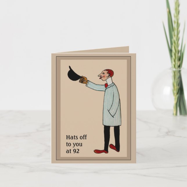 Vintage Deco Birthday Greeting Card (Front)