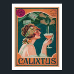 Vintage Deco Calixtus Champagne Poster<br><div class="desc">1920s,  Art Deco,   Calixtus Champagne Advertisement Poster. Available in 5 sizes and canvas.</div>