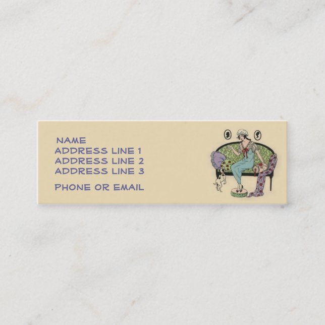 Vintage Deco Doll Business Card (Front)