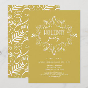 Vintage Déco Foliage Classic Fête Invitation