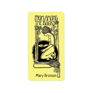 Vintage deco gardener's bookplate label