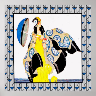 Vintage Deco Lady Poster