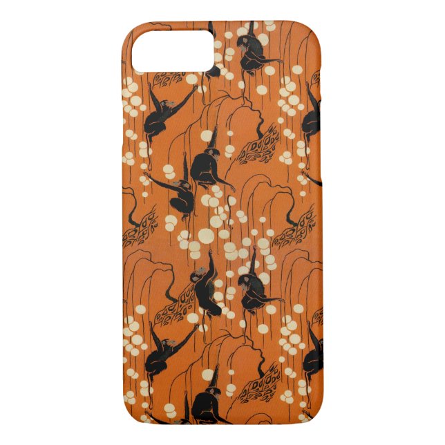 Vintage Deco Moderne Monkeys Case-Mate iPhone Case (Back)