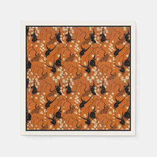 Vintage Deco Monkey Pattern Paper Napkins