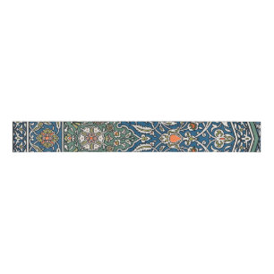 Vintage Decorative Arabesque Floral Pattern Grosgrain Ribbon