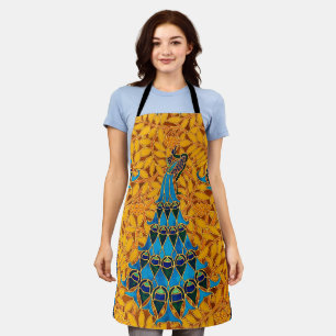 Vintage Decorative Art Nouveau Peacocks and Tree Apron