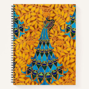 Vintage Decorative Art Nouveau Peacocks and Tree Notebook
