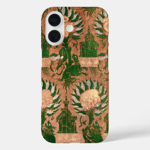 Vintage Decorative Batik Mythology Pattern iPhone 16 Case