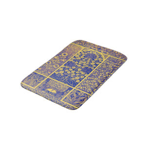 Vintage Decorative Botanical Art Nouveau Pattern Bath Mat