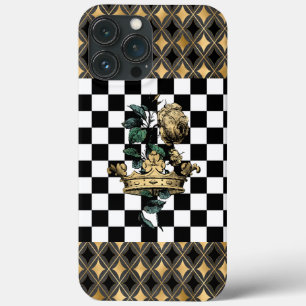 Vintage Decorative Crown & Rose  iPhone 13 Pro Max Case