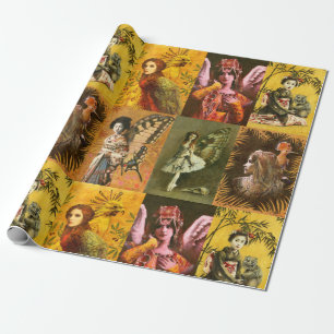 Vintage Decorative Figure Wrapping Paper