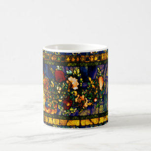 Vintage Decorative Floral Stained Glass Coffee Mug