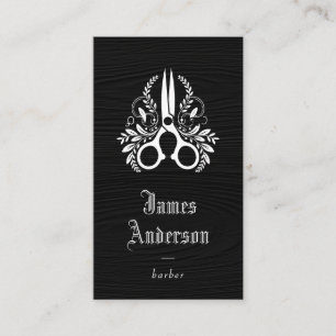 Vintage Decorative Masculine Barber Business Card