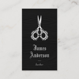 Vintage Decorative Masculine Barber Business Card