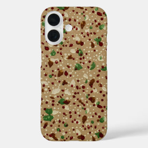 Vintage Decorative Paint Spatter Wallpaper Pattern iPhone 16 Case