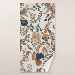 Vintage decorative paisley seamless pattern small  bath towel