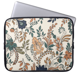 Vintage decorative paisley seamless pattern small laptop sleeve