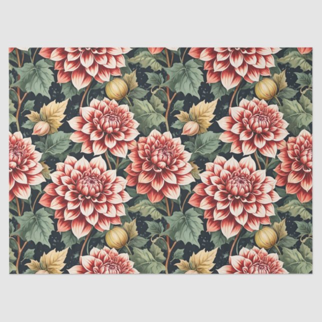 Vintage Decoupage Elegant Rustic Florals Tissue Paper (Front)