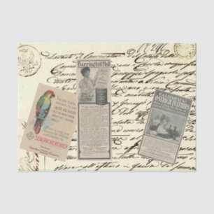 Vintage Decoupage Ephemera Catalogue Ads   Tissue Paper