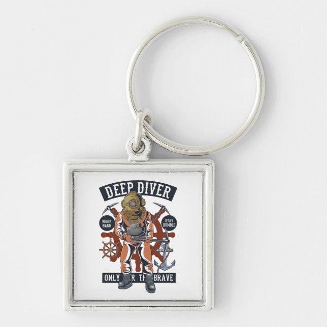 Vintage Deep Diver Keychain (Front)