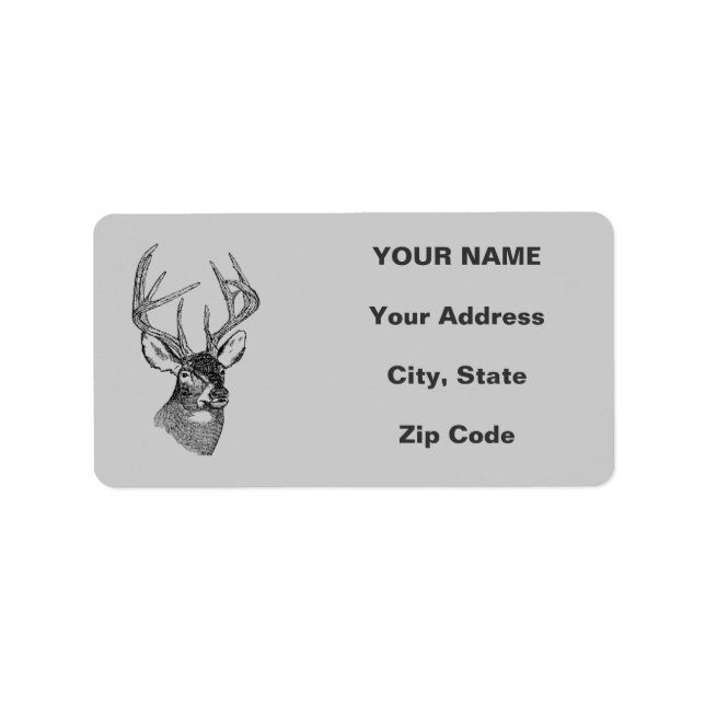 Vintage deer art graphic label (Front)