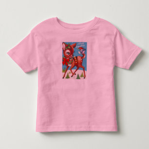 VINTAGE DEER CHRISTMAS TODDLER T-SHIRT