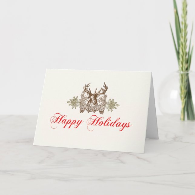 Vintage Deer Head CLassic Holiday (Front)
